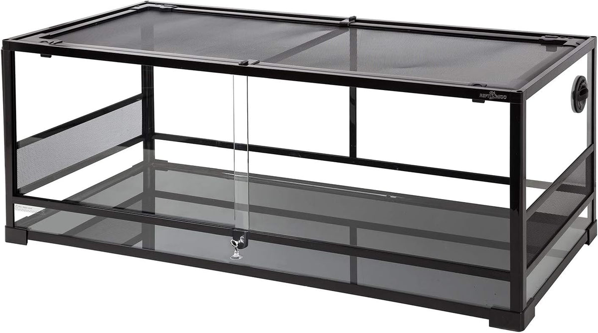 67-Gallon Reptile Terrarium with Sliding Glass Doors. 48 x 18 x 18 Inches