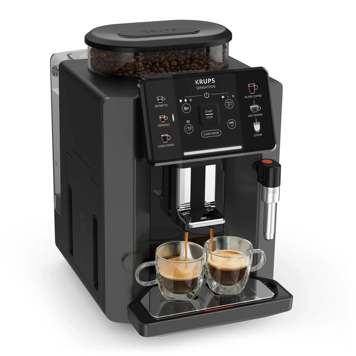 2025 Krups Essential - Cafetera súper automática. 15 Bares de presión. Molinillo cónico de Metal. con selección de cantidad e Intensidad de café. 1.7