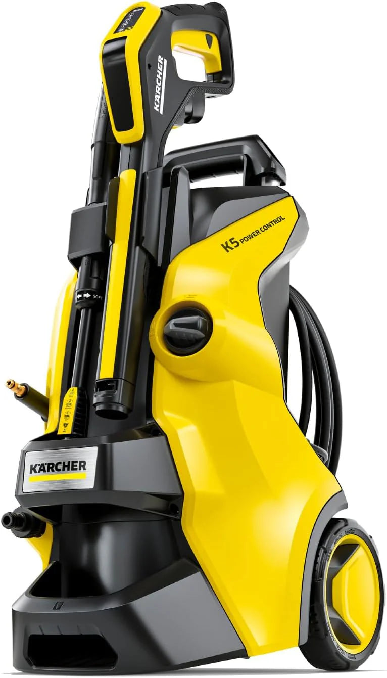 Pressure cleaning machine. K4 power control mode. maximum pressure 1900 pounds per square inch. 26-foot long hose. 2 nozzles - flow rate 1.5 gallons per minute