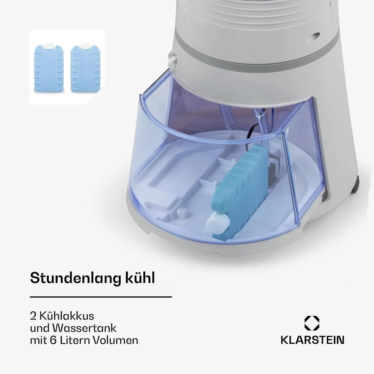 Klarstein 4-in-1: Smart Luftkühler. Ventilator. Luftbefeuchter & Ionisation I 6 L Wassertank. Oszillation. 30 W. 210 m³/h. Timer I Klimagerät ohne