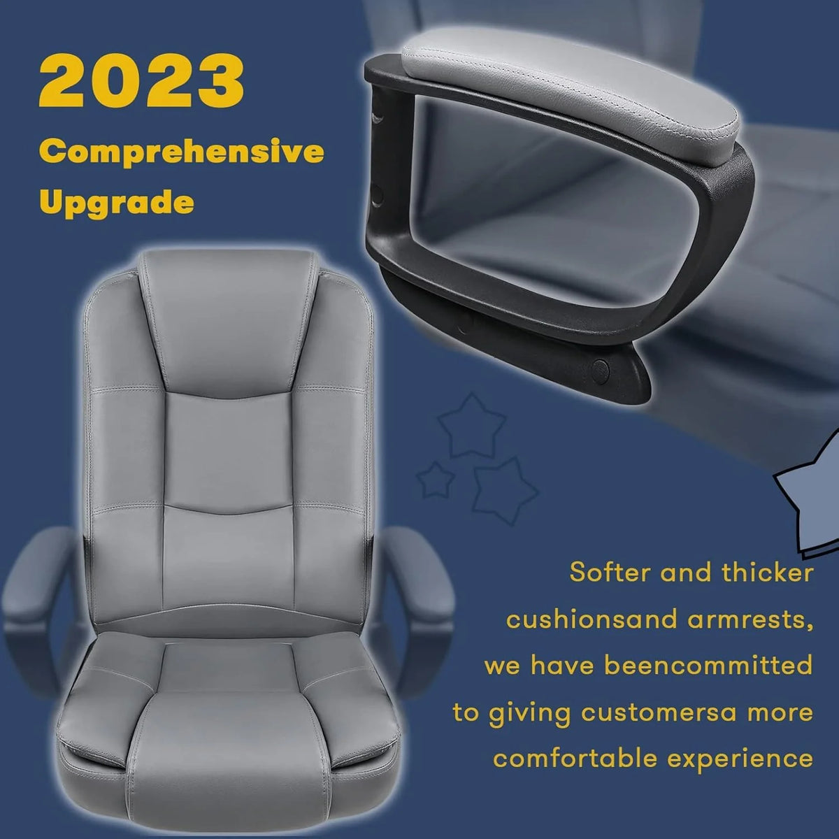 400 LBS Big and Tall Office Chair. Heavy Duty Ergonomic Computer Desk Chair for Home Office and Workspace
