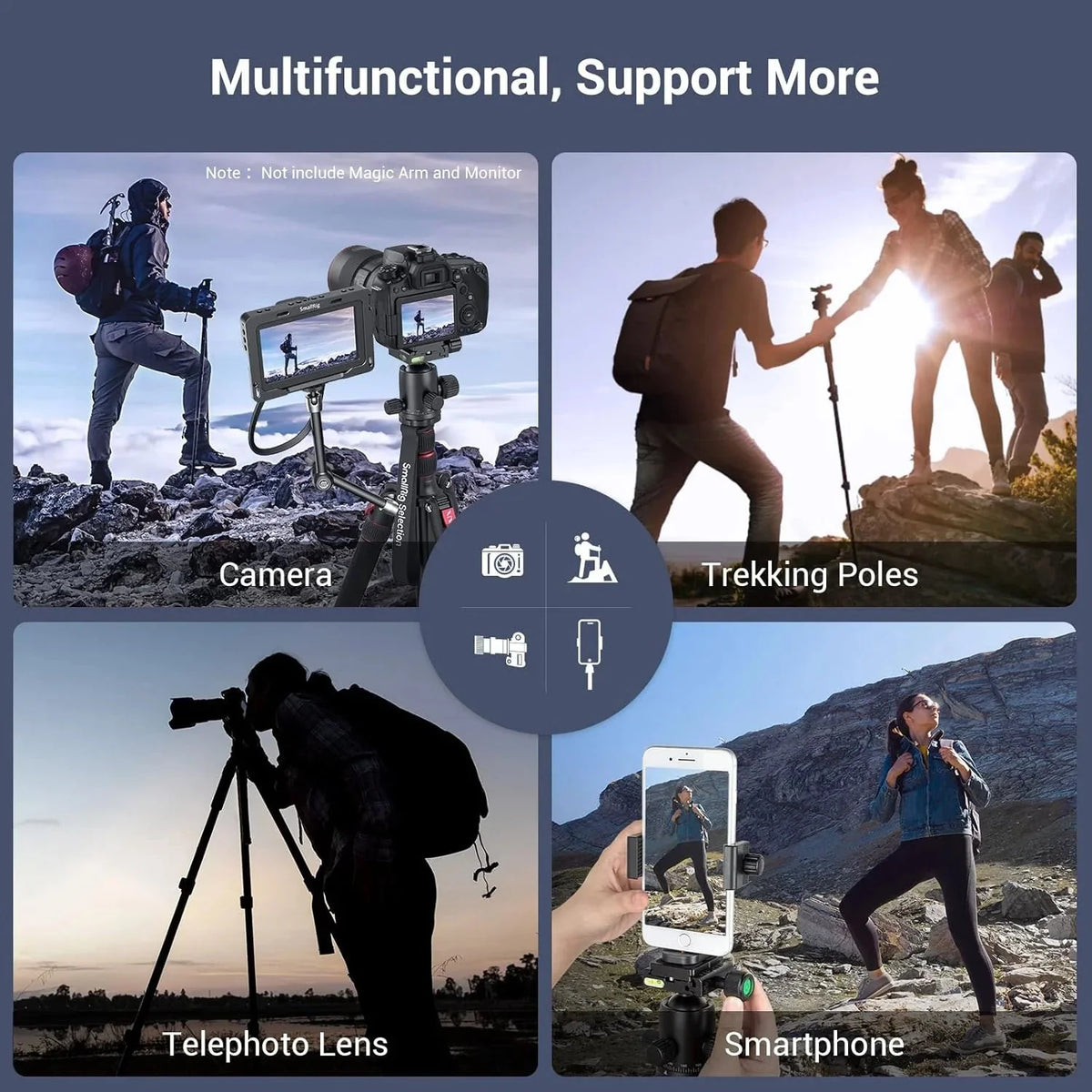 71 Foldable Aluminum Camera Tripod and Monopod. Adjustable Photography Tripod Stand for Cameras and Video