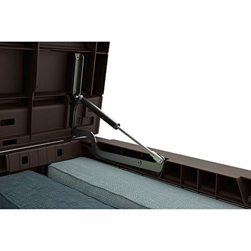 165 Gallon Weather Resistant Resin Deck Storage Container Box Outdoor Patio Garden Furniture. Brown