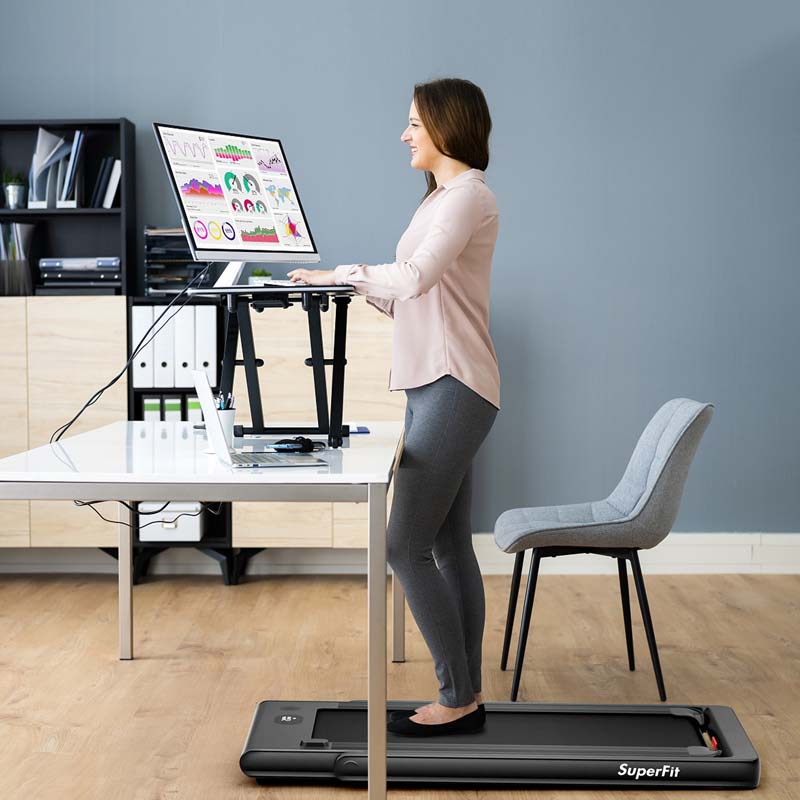 2-in-1 Folding Electric Treadmill. 2.25 HP. Under-Desk. with Dual Display and Smart App Control