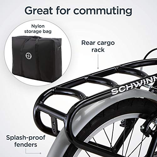 20-Inch Folding Adult Bike for Men and Women. 7-Speed Drivetrain