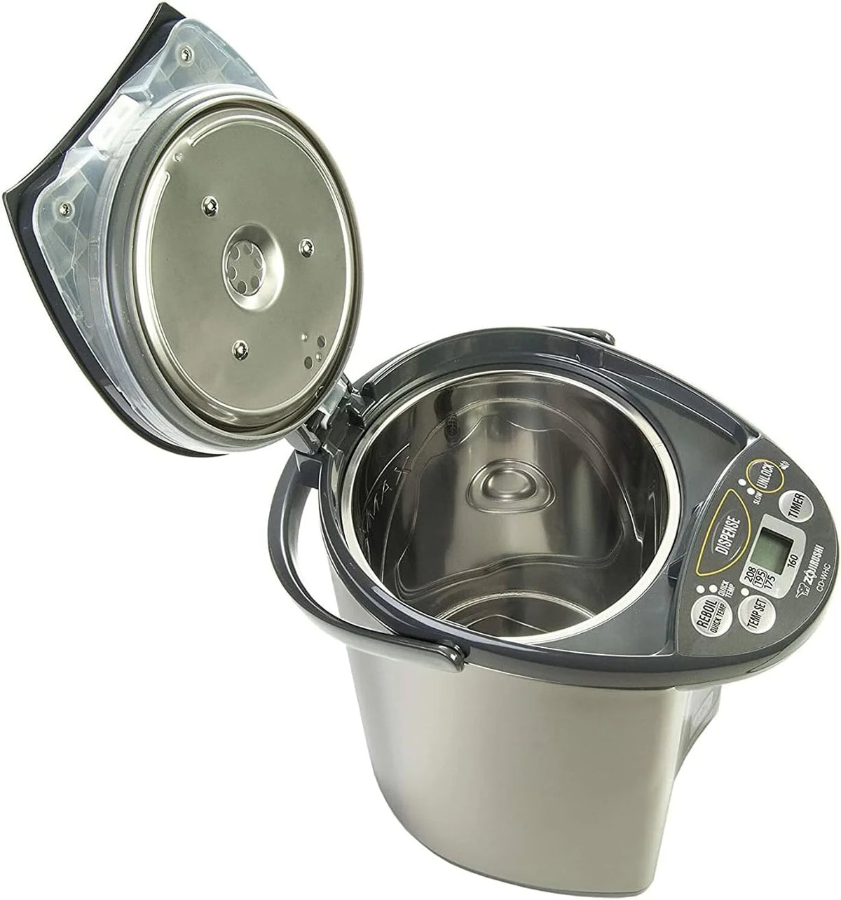 Water heater and hot water dispenser. capacity 135 ounces. stainless steel gray