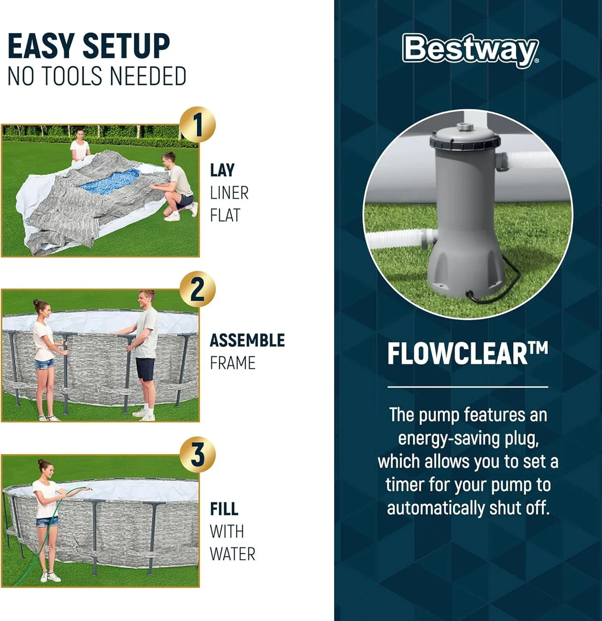Above Ground Swimming Pool w/ Pump. Cover. & Ladder. 14' x 48. Steel Pro MAX. Gray - Backyard Outdoor Round Pool w/ Filter. 42-Inch Deep Water