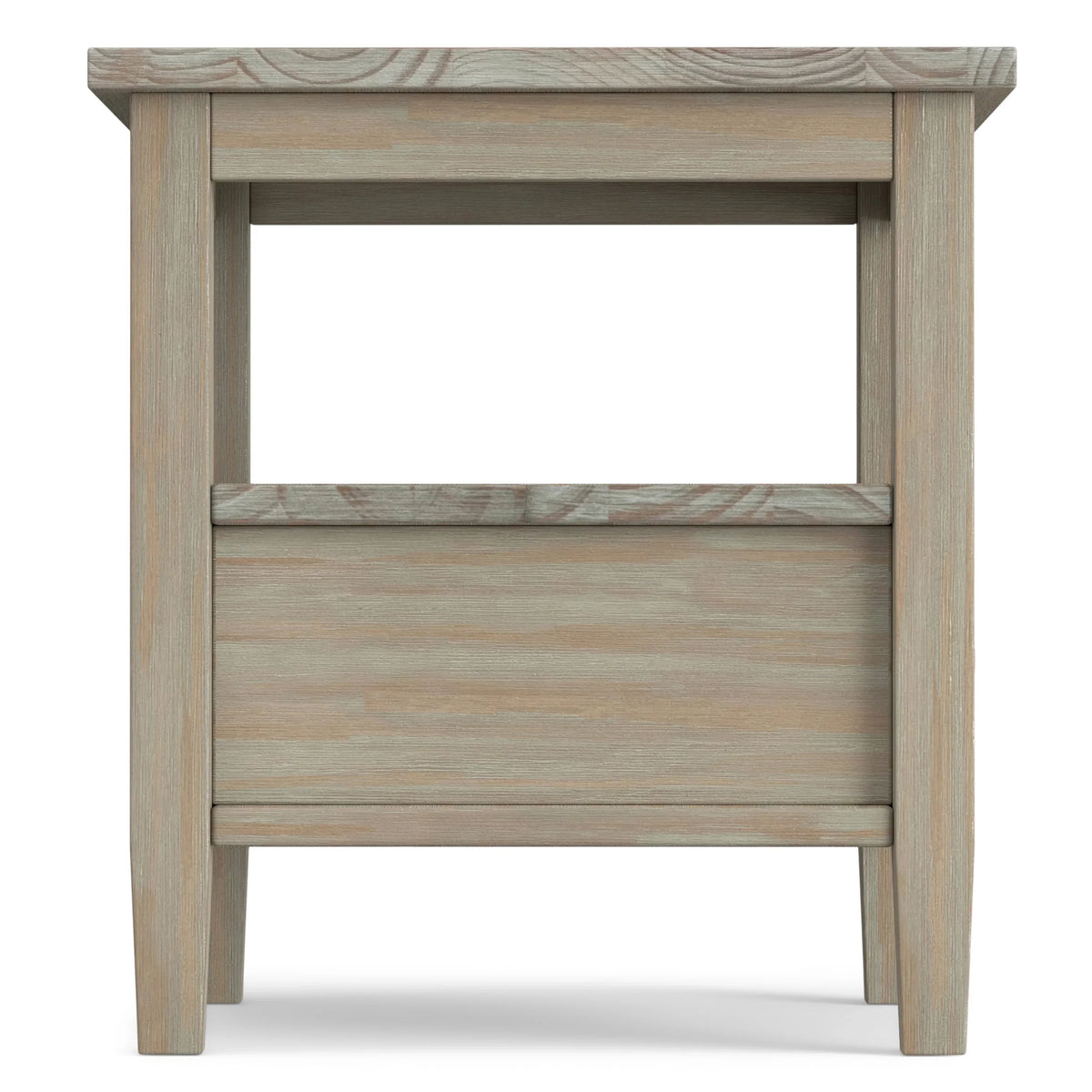 20 Inch Wide Solid Wood Rectangle End Table. Transitional Side Table