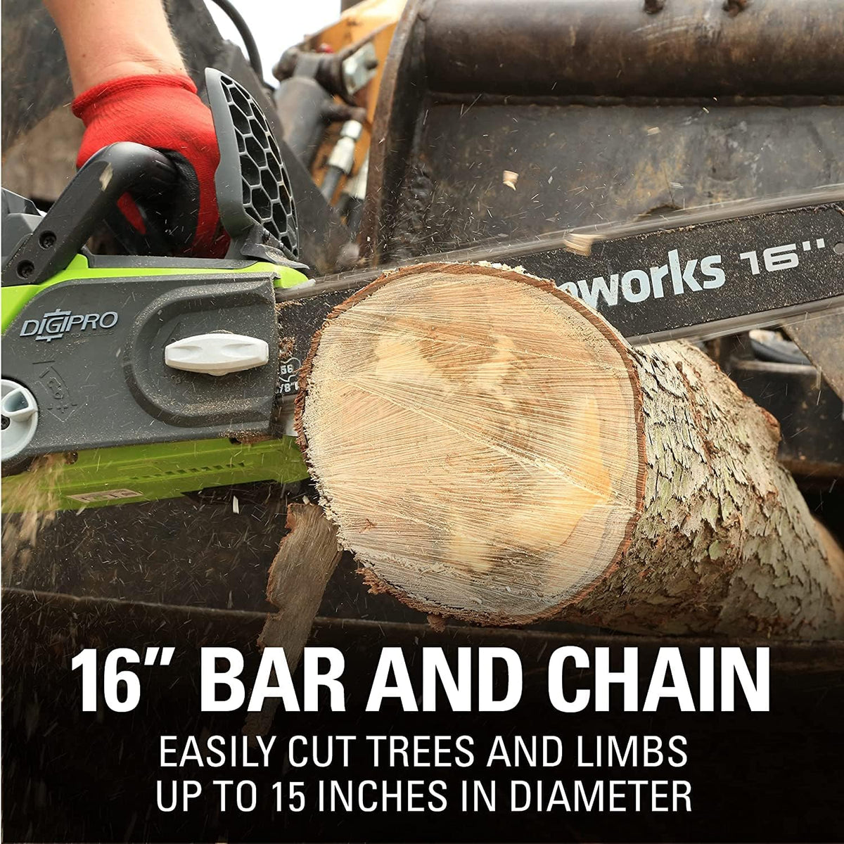 40V 16-inch electric saw. equipped with 4Ah USB battery (power bank) and standard charger