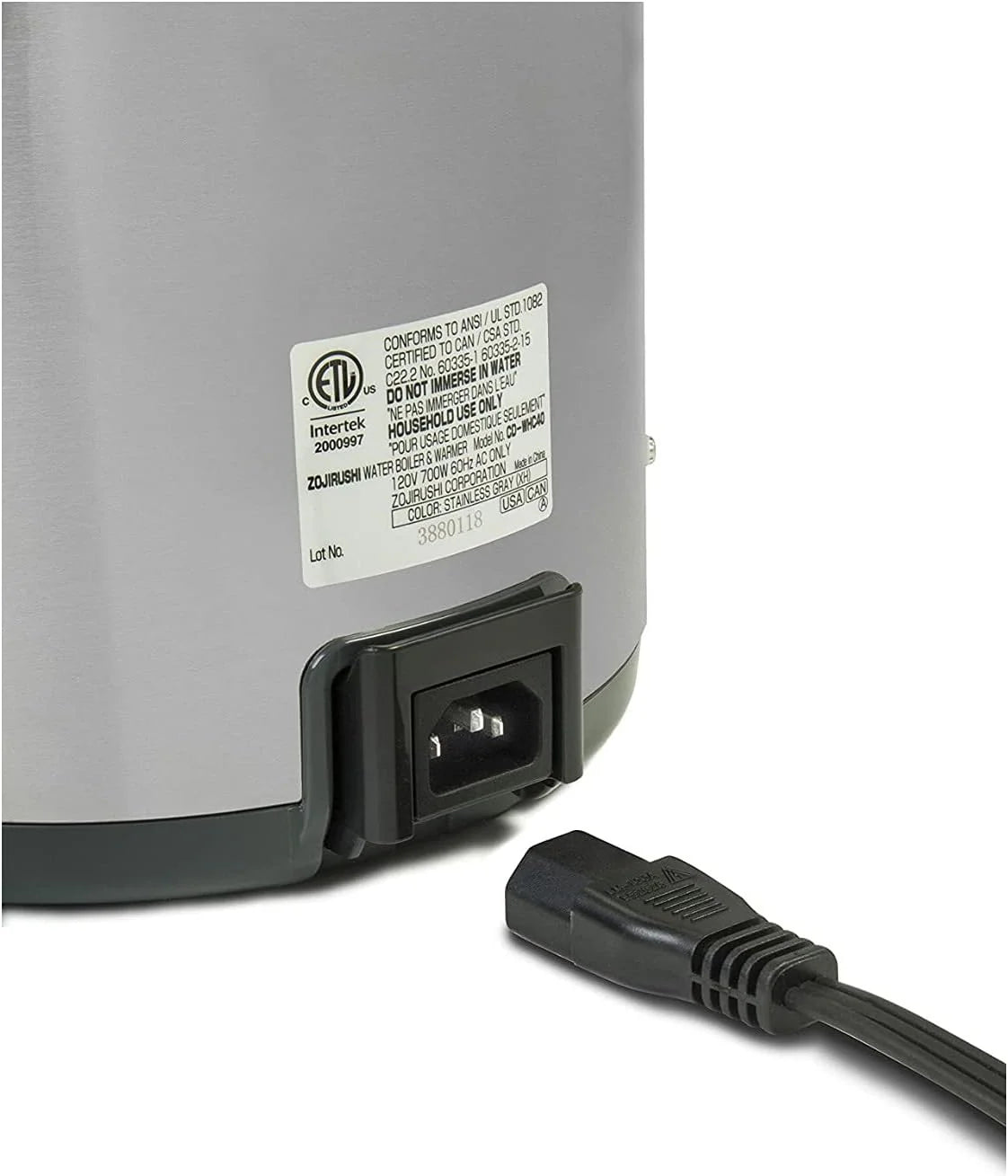 Water heater and hot water dispenser. capacity 135 ounces. stainless steel gray