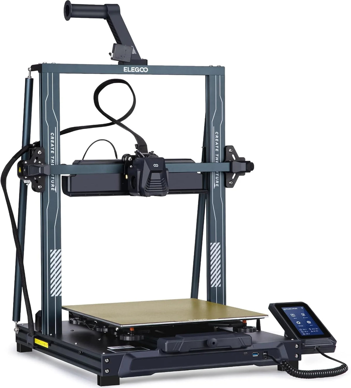 Printer with Auto Bed Leveling. Dual-Gear Direct Extruder. Dual Lead Screw Drive. Removable Capacitive Screen. 8.85x8.85x11in Large Printing Size