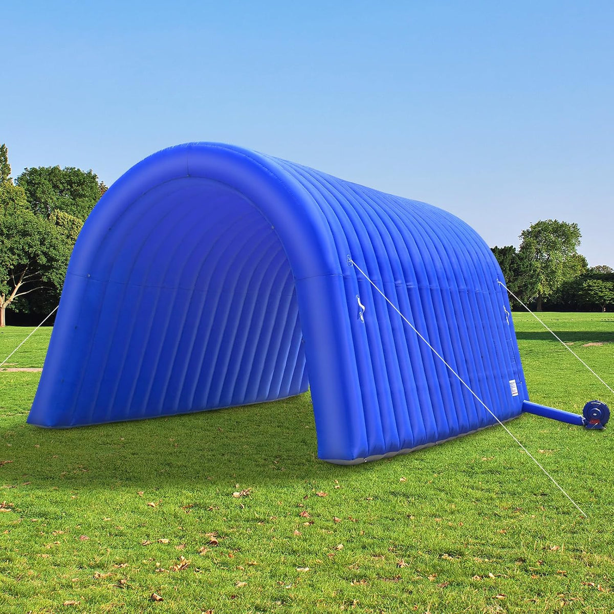 Inflatable sports tunnel entrance 16x10x10 feet. white. with built-in fan - suitable for team introductions. commercial promotion. trade shows. advertising and exhibition activities. inflatable tunnel tents