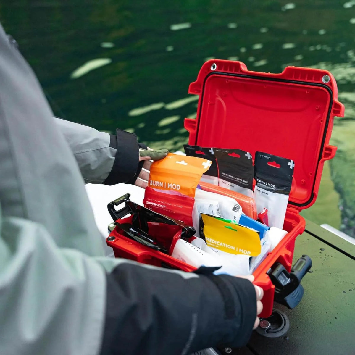 Waterproof first aid kit - Emergency medical supplies and essential survival items. suitable for emergency provisions and necessities in cars. homes. boats. camping and traveling.