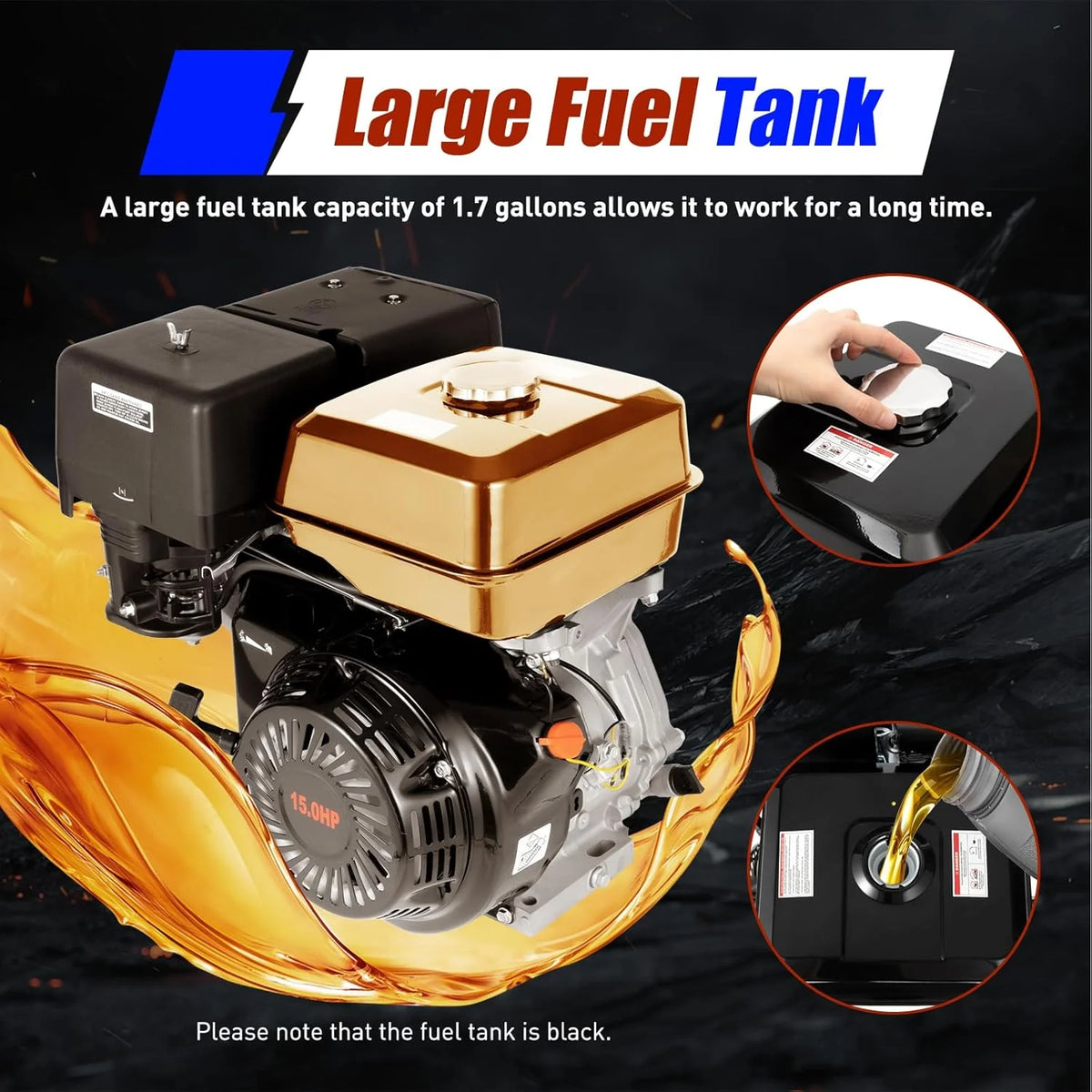 150CC 4 Stroke Engine Motor. Gy6 Single Cylinder Complete Engine Kit for 110cc-150cc Atvs and Go Karts and 11 Long Box Engine Size Scooters High-Flow Oil Pump CVT Carburetor Top Mount