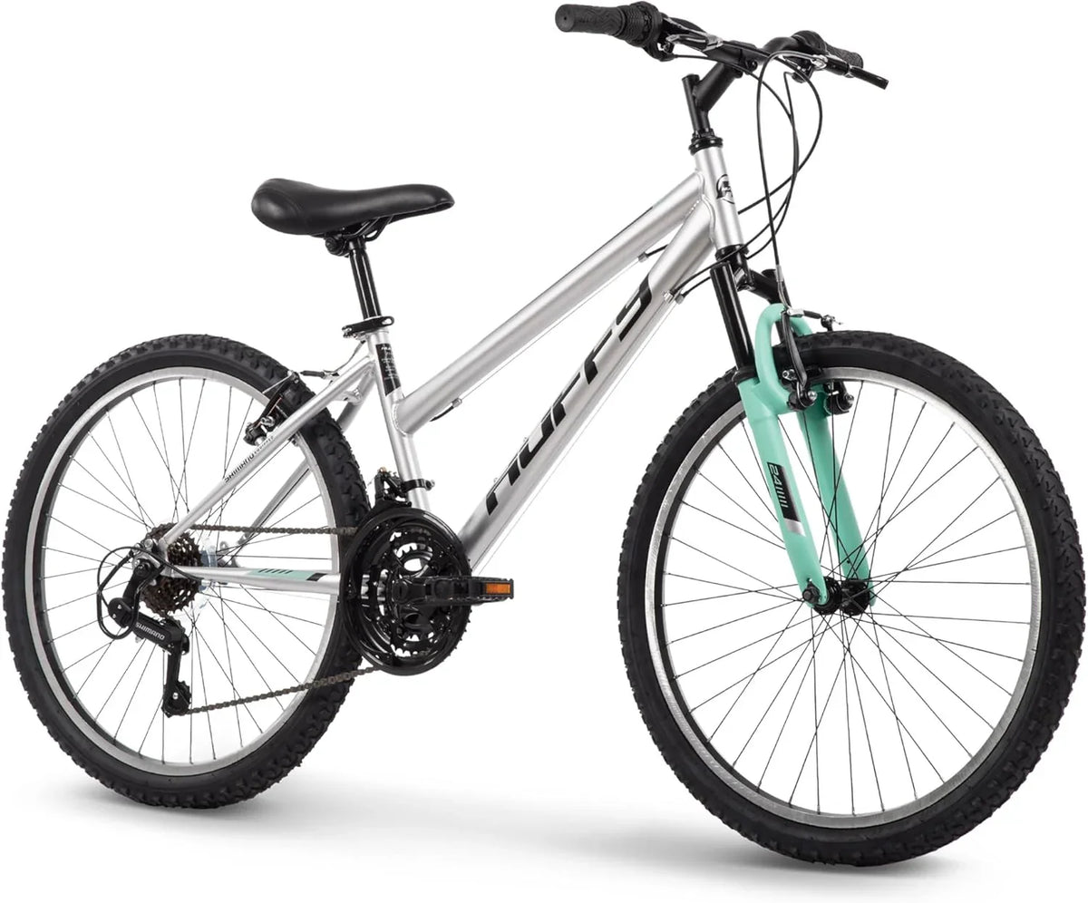 Mountain Hardtail Mountain Bike for Boys/Girls/Men/Women. 20/24/26 Sizes. 6 or 21 Speed Shimano Twist Shifting. Front or Dual Suspension. Comfort Saddle. Sleek Colors