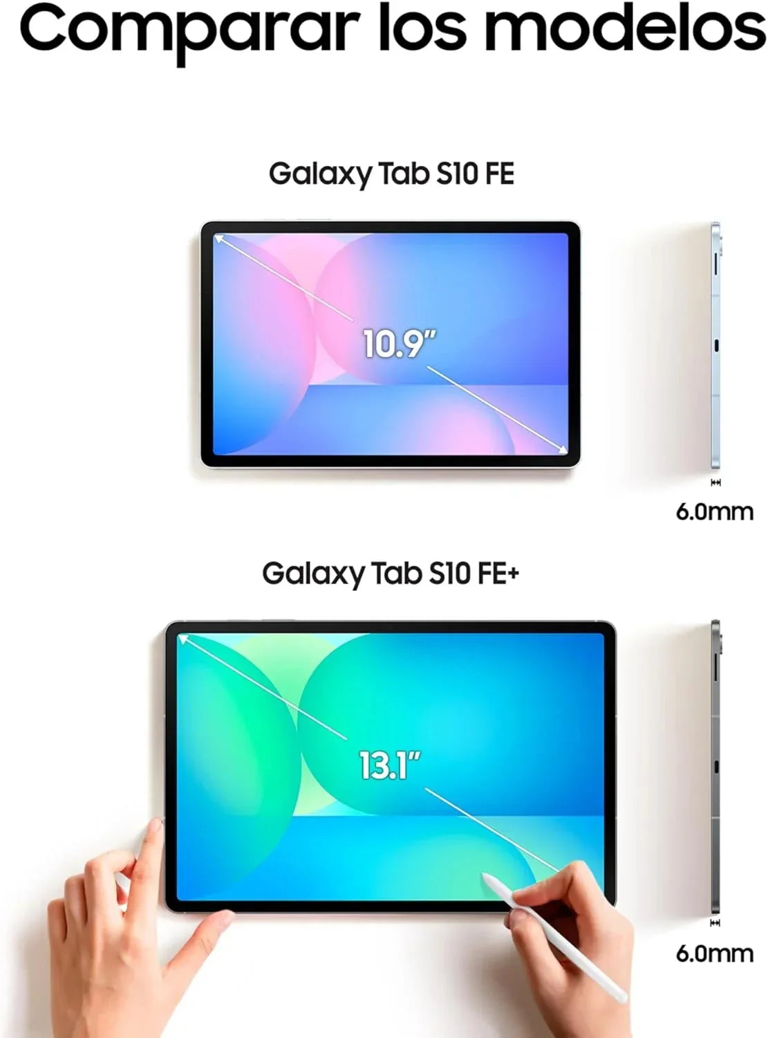 Galaxy Tab S10 FE 256GB. Tablet Android + S Pen. Galaxy AI. 8GB RAM. Pantalla de 10.9. Batería de Larga Duración. Azul. Garantía del Fabricante 3