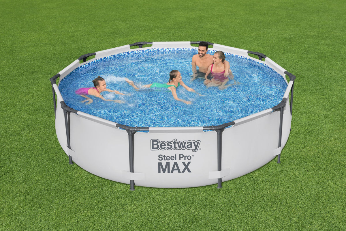 Piscinas portátiles elevadas redondas Bestway 56408 para niños y adultos (3.05 m x 76 cm)