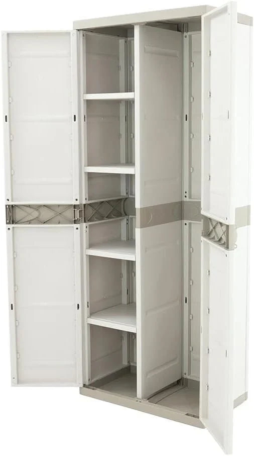 Plastiken Titanium Cabinets. Plastic. Beige. 70x44x176 cm
