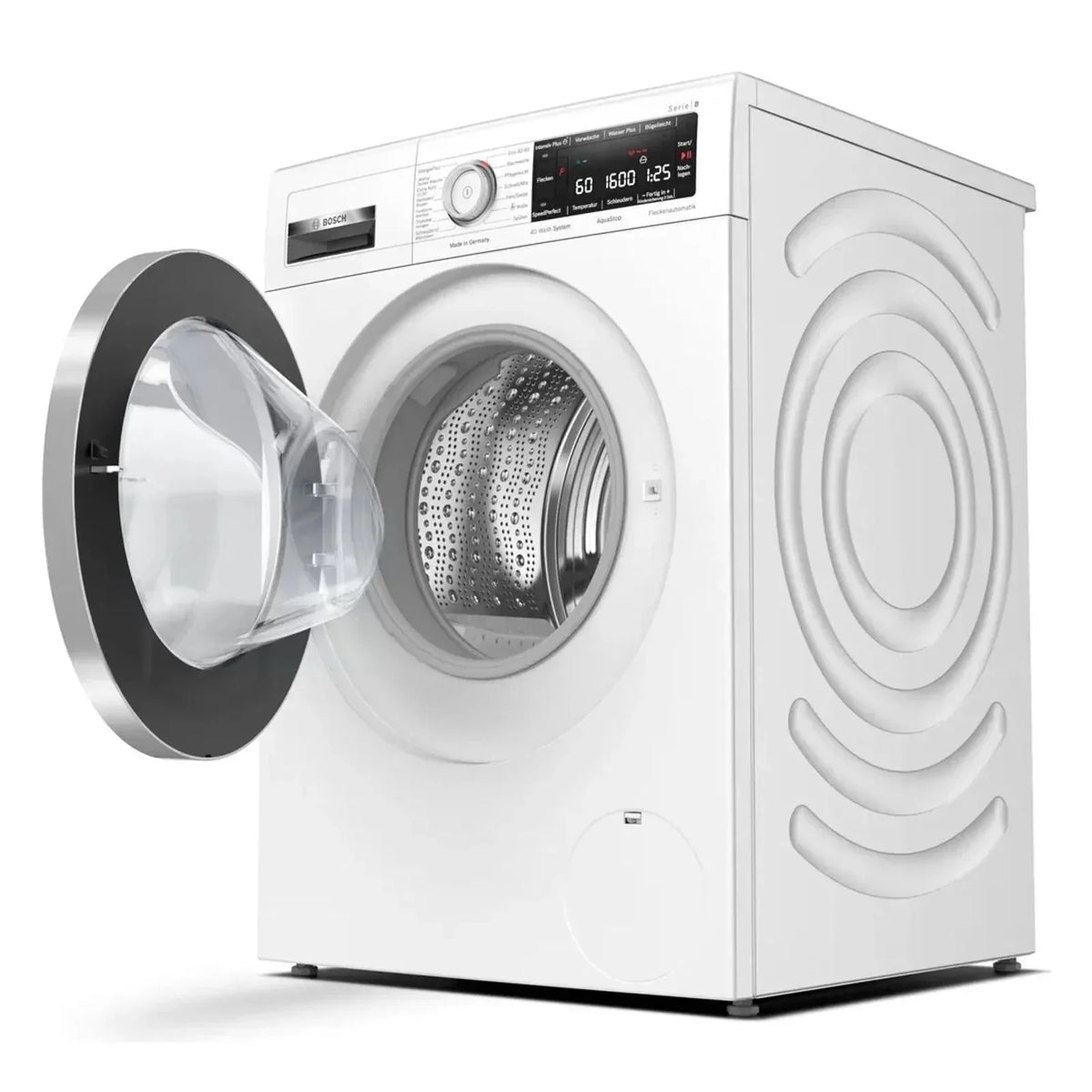 2025 Lavadora Bosch Serie 8 WAV28M93 de carga frontal 9 kg. 1400 rpm. Aluminio. Blanco