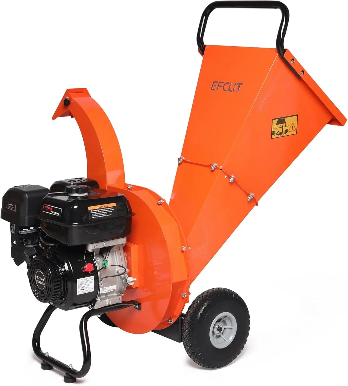 C40 Wood Chipper 4 inch Max Diameter Capacity 9 HP 274cc Gas Powered Engine Heavy Duty Shredder Mulcher