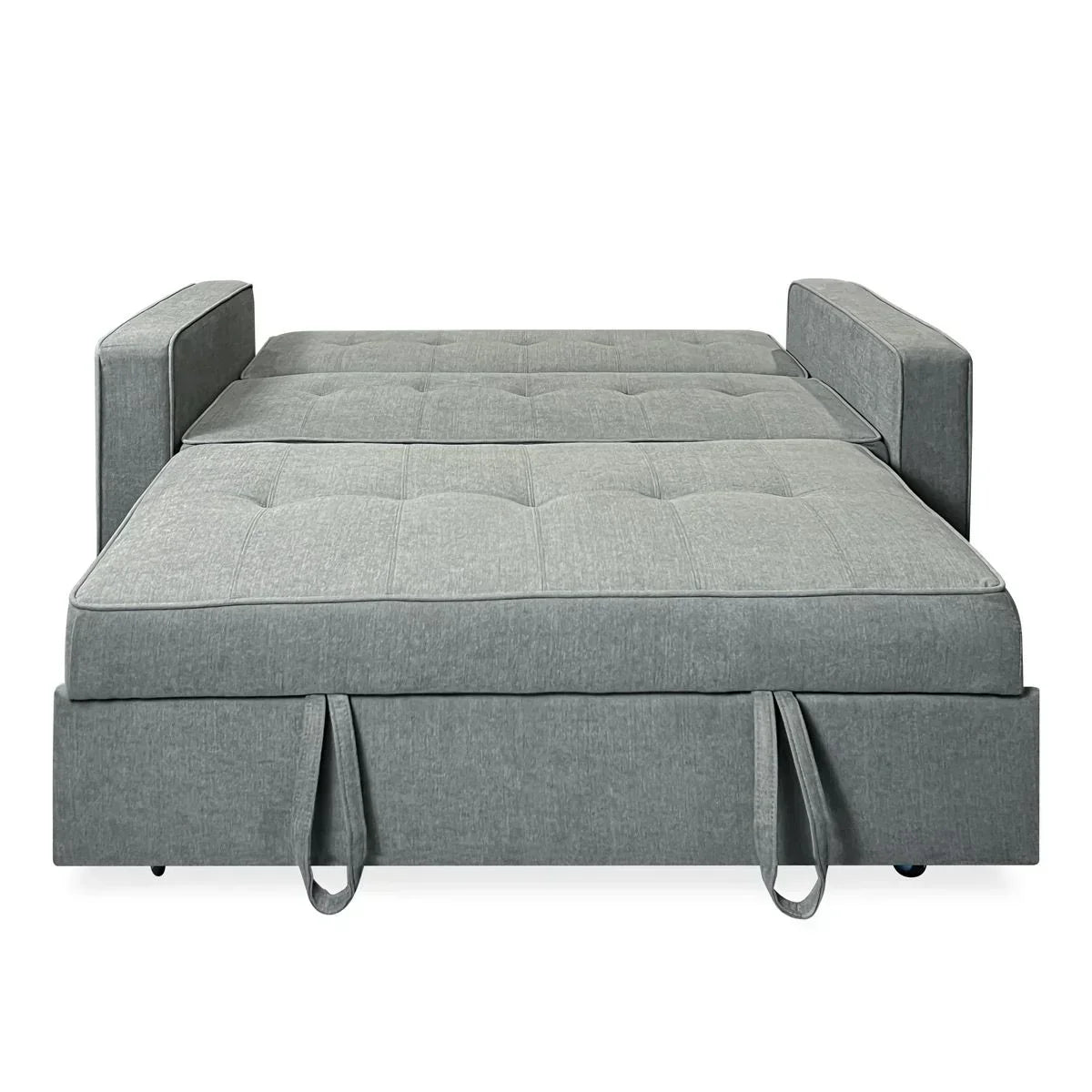 Sofá Cama De 2 Plazas Modelo Vienna Con Reposabrazos. Gris. Diseño Moderno. Práctico Y Funcional