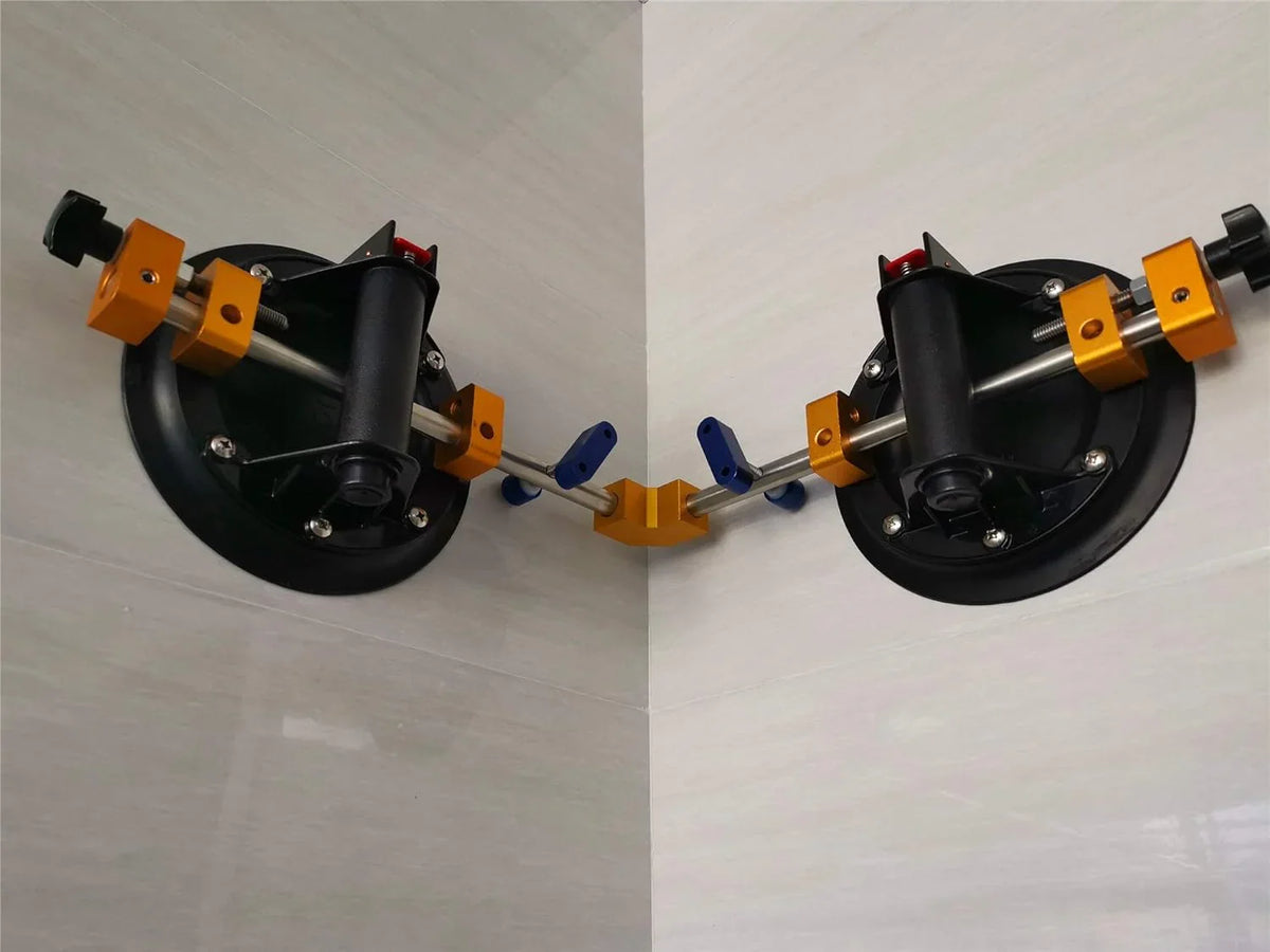 Angle 90 Degree Countertop Seam Setter with 6 Suction Cup for Seam Joining & Leveling/Professional Countertop. granite . Stone. Marble Slab Installation. (2 PACK) (6 seam setter)