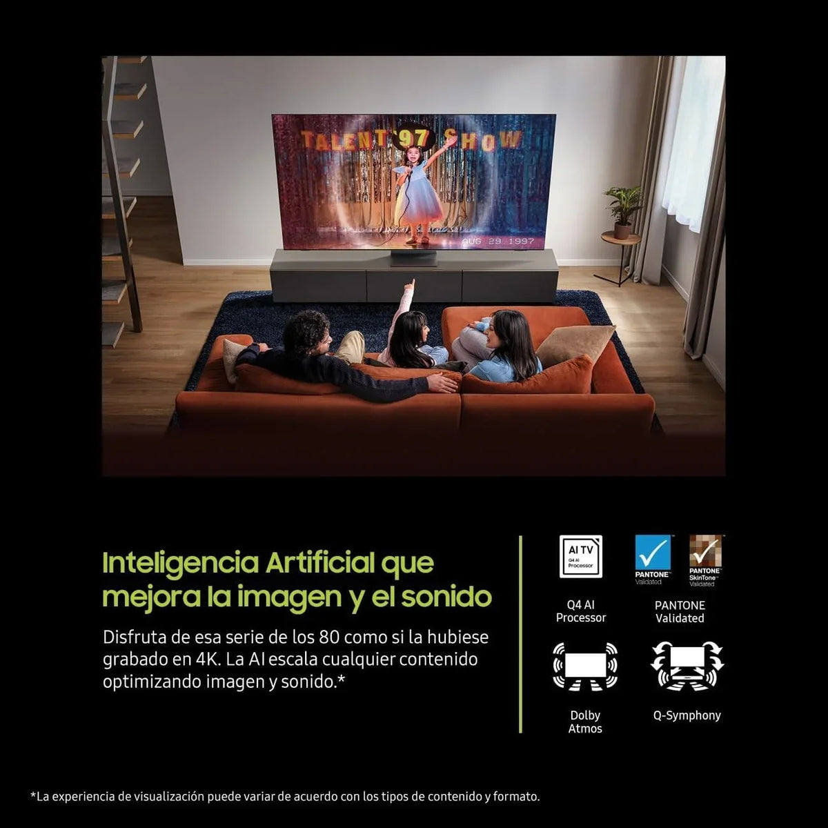 Samsung TV 50 Pulgadas QLED QE1F 4K Smart TV. Imagen y Sonido con IA 4K. Samsung Vision AI. el auténtico Quantum Dot TV Plus