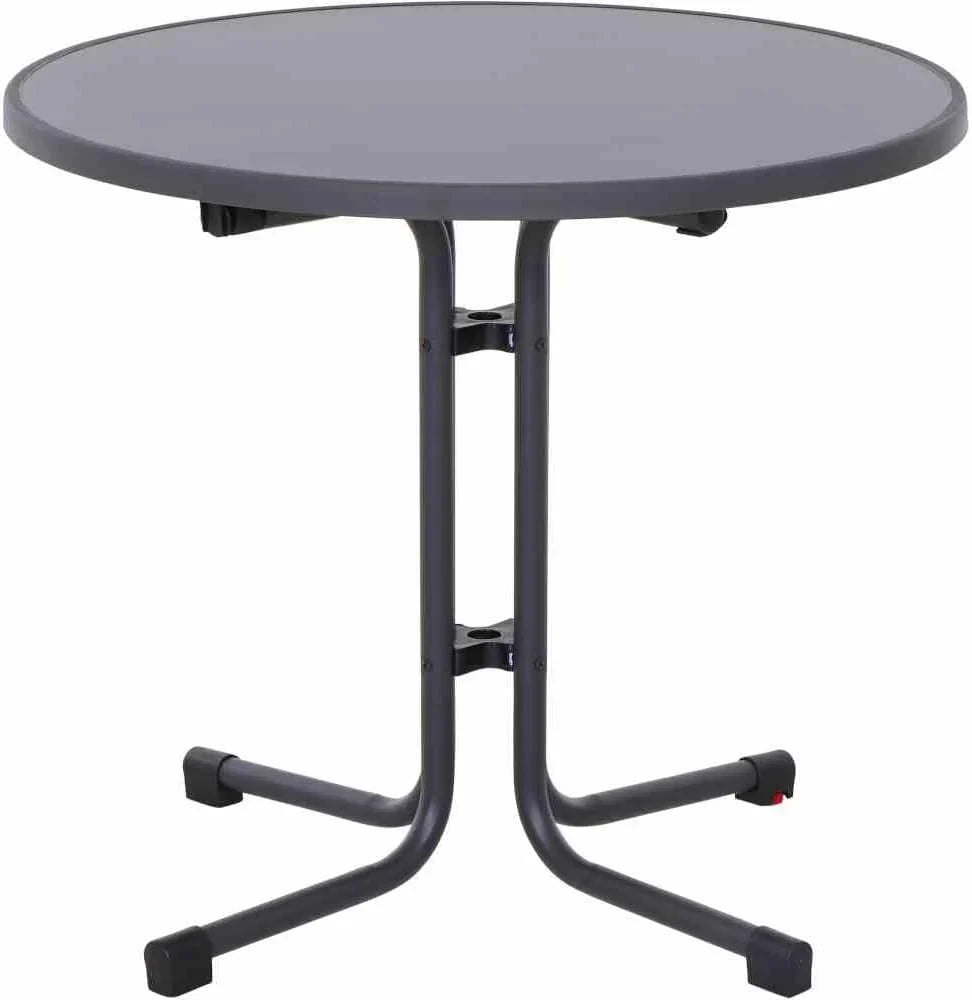 Paco Klapptisch Ø 80 cm matt anthrazit Stahl/Melamin