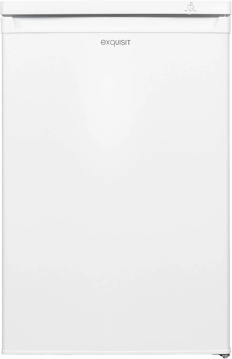 Exquisit Congelador Table Top 91L. Color Blanco. Clase E. Congelador 4 Estrellas. 4 Cajones Transparentes. Puerta Reversible. Control de Temperatura.
