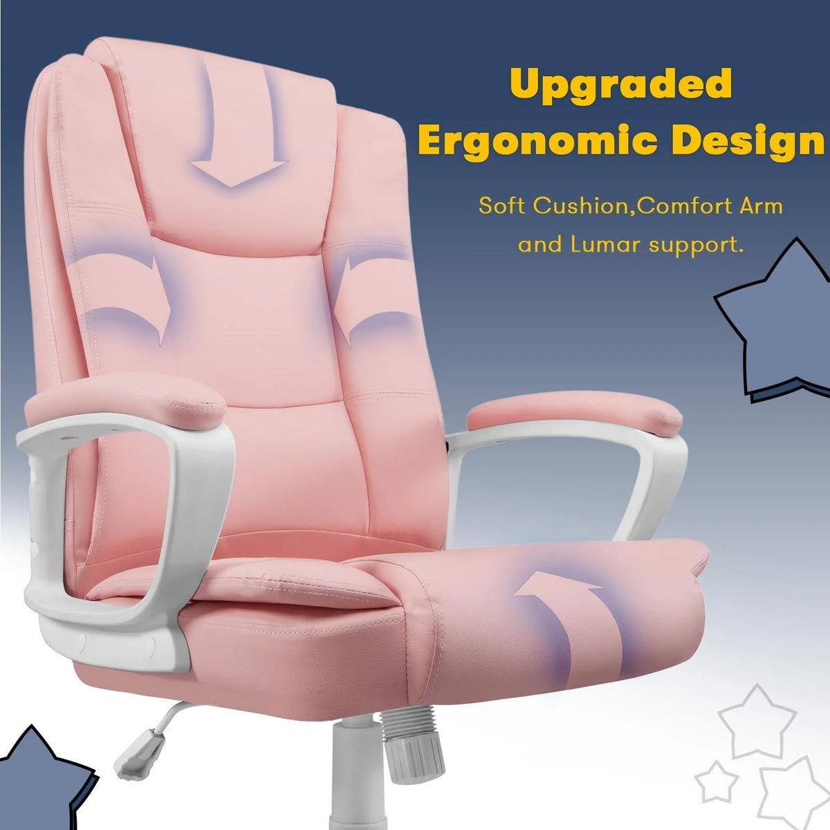 400 LBS Big and Tall Office Chair. Heavy Duty Ergonomic Computer Desk Chair for Home Office and Workspace