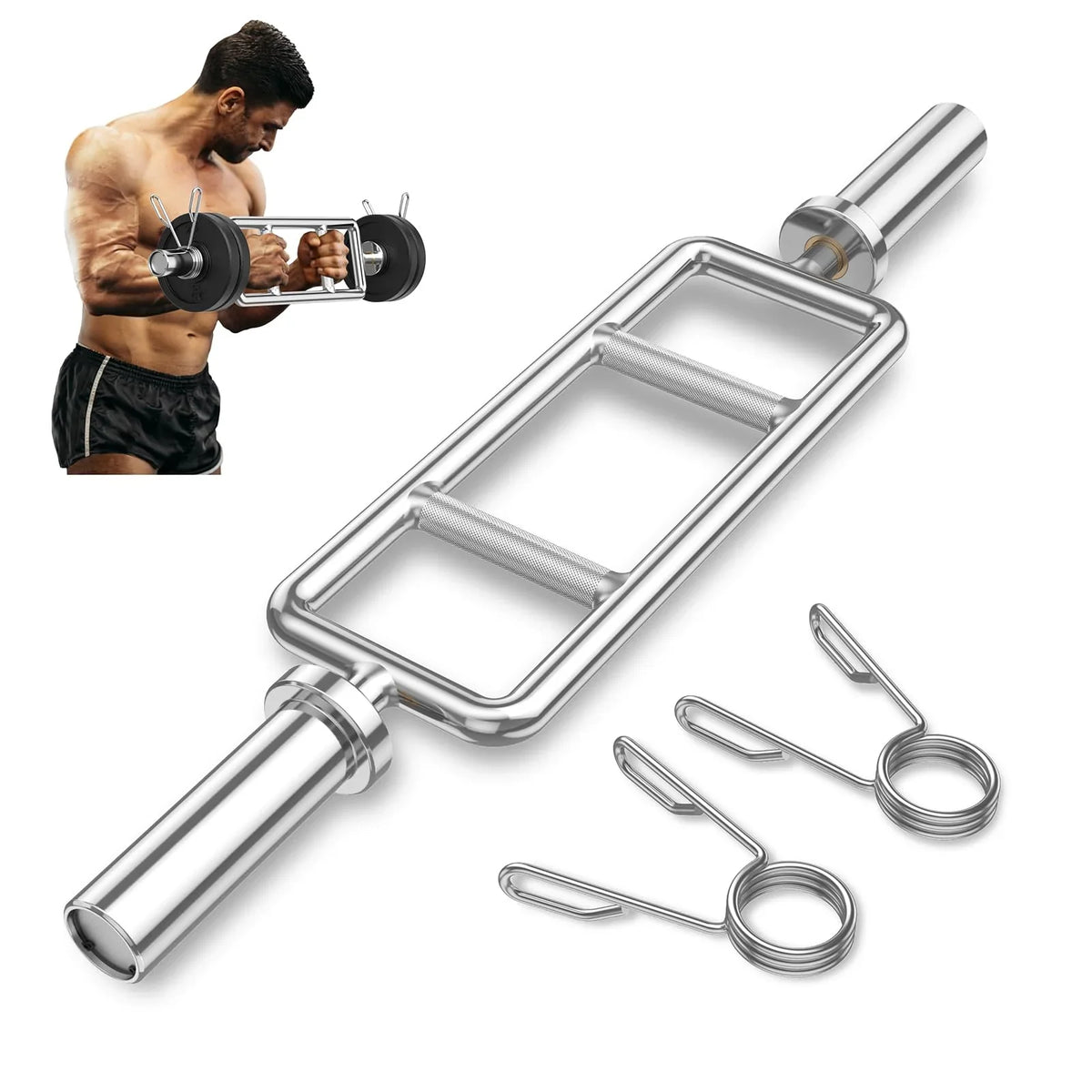34 Olympic Triceps Bar – Tricep Curl Bar for Olympic Plates