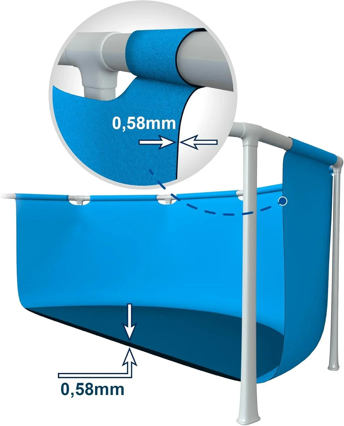Intex Piscina Desmontable Rectangular Prism Frame. 400x200x122 cm. Material Triple Capa. Capacidad 8.418 L. Ventana panorámica. Tapiz. Cobertor.