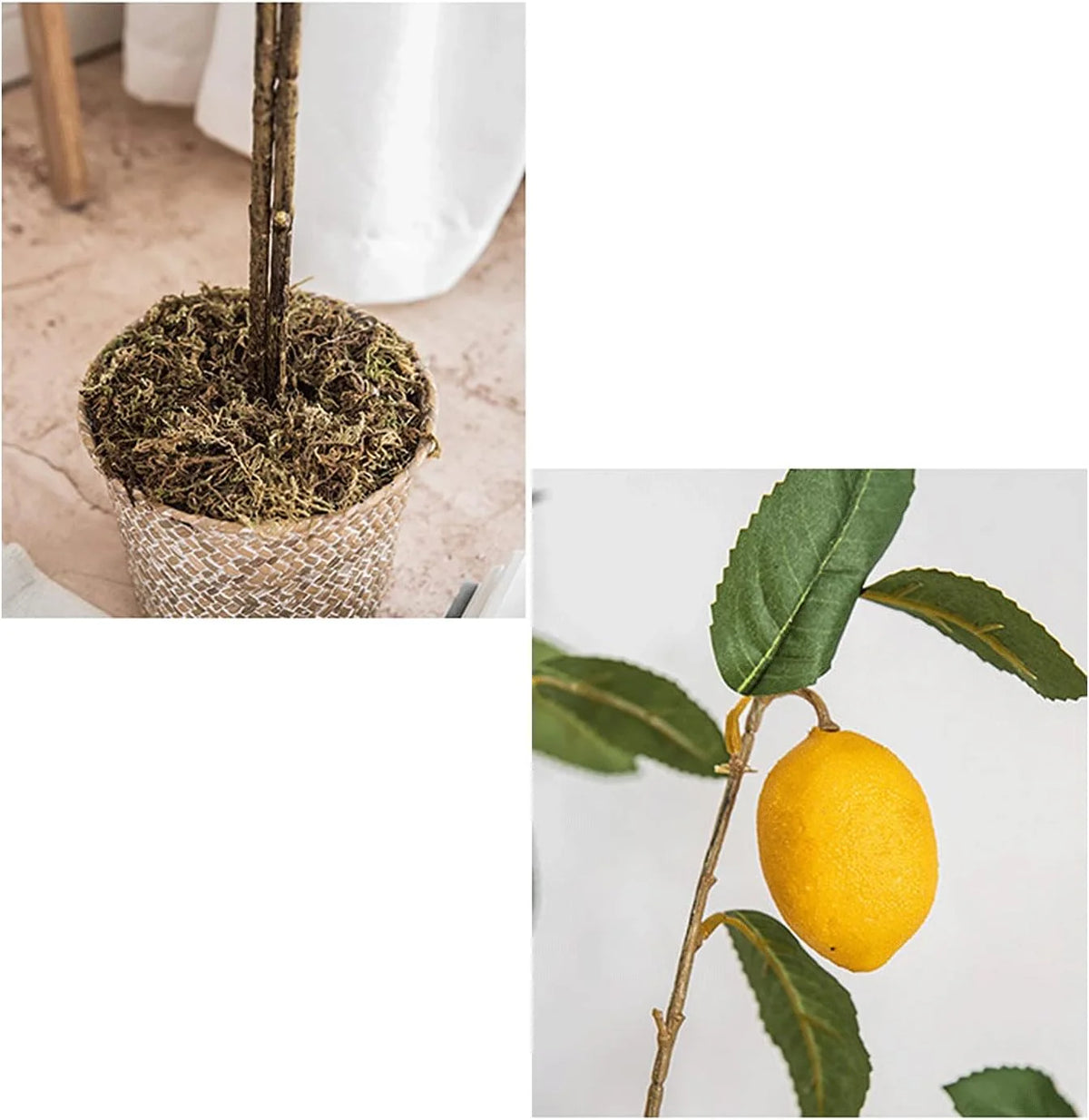 Fake Bonsai Tree The Artificial Plant Small Potted Plant Decorates The Artificial Flower Lemon Tree. 37 Inches High. It is A Good Choice Both Indoors and Outdoors. Artificial Bonsai Tree