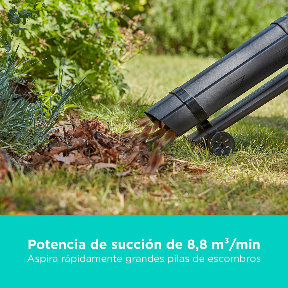 BLACK+DECKER Sopladora. aspiradora y trituradora de Hojas sin Cable de 36v. con Bolsa de recolección de 45L y batería de Litio de 2.5Ah. BCBLV3625L1-