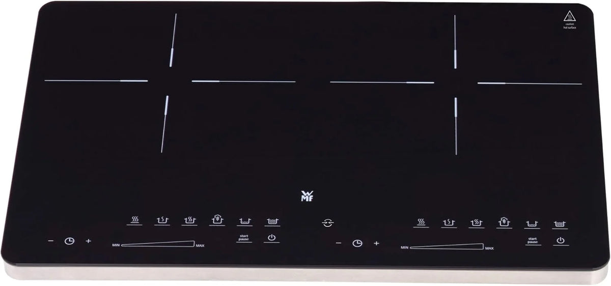 WMF Kult X Doppel- Induktionskochfeld 2 Platten. Kochplatte bis 28 cm. 2 Kochzonen. 8 Stufen. Topferkennung.Touch-Display. Glaskeramik. Timer-Funktion