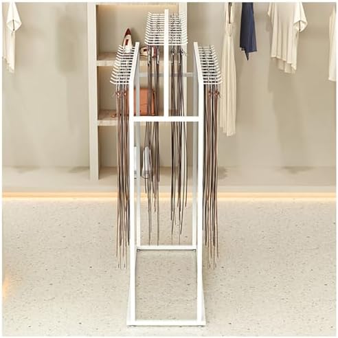 Floor Mounted Belt Hanger & Organizer Rack - Versatile Storage Holder for Belts. Ties. Scarves & Purses - Commercial Display Stand for Men's Closet. Multifunctional Accessory Storage Solution