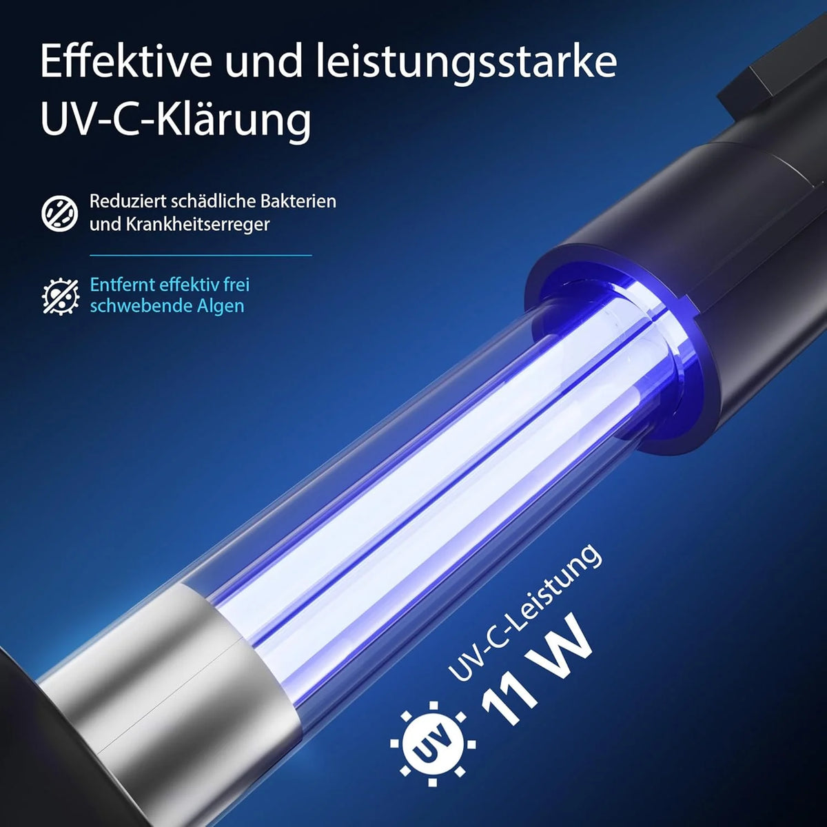 Wiltec CPF-250 Druckteichfilter 10.000 l/h / 11 W UVC Einheit. Teichdruckfilter für Teiche bis 10.000 Liter. Teichklärer. Filteranlage