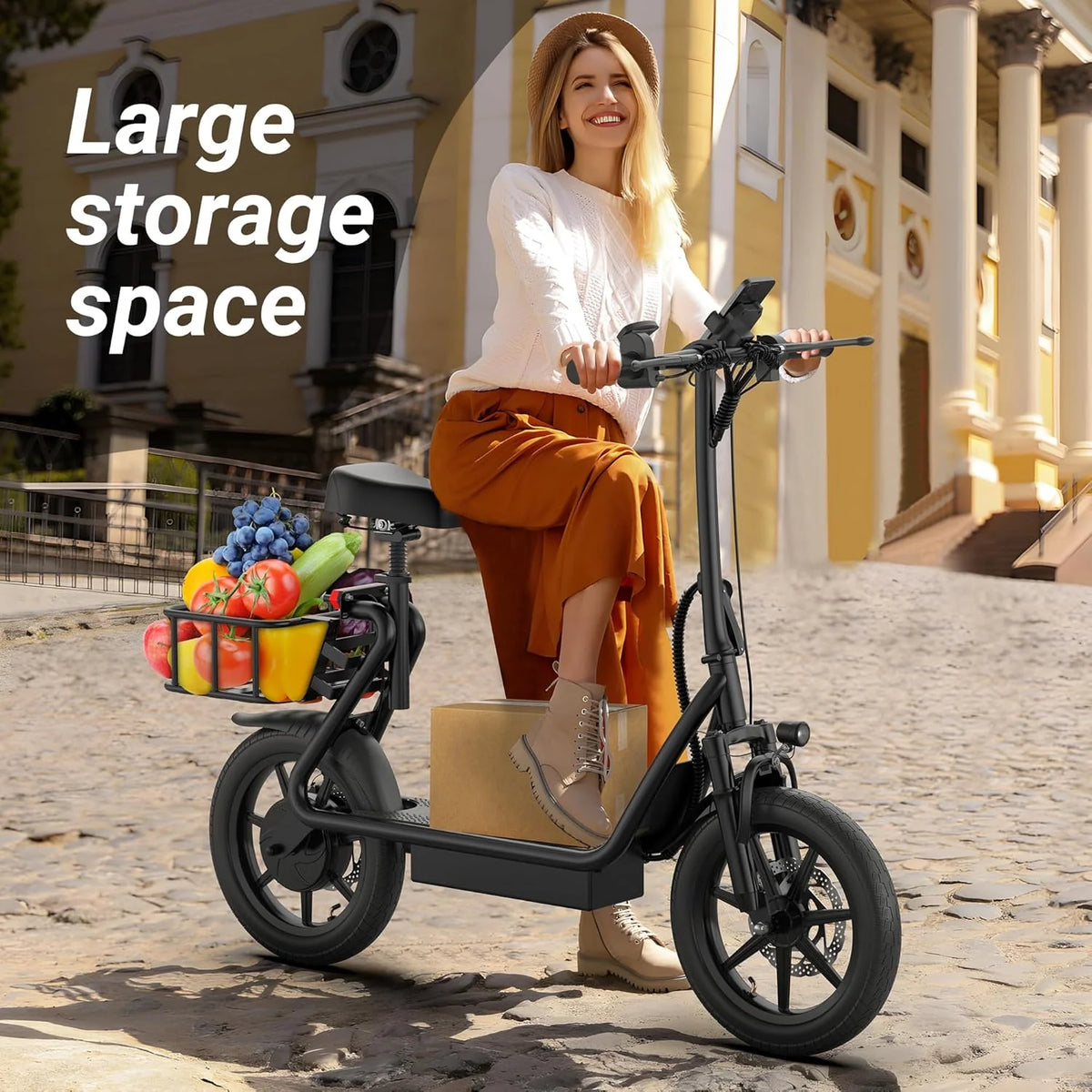Electric Scooter Adults.Max 19/27/49 Miles Ranges.Top Speed 19/22 mph.350/750W Peak Motor. Folding E-Scooter with Dual Braking Dual Suspension