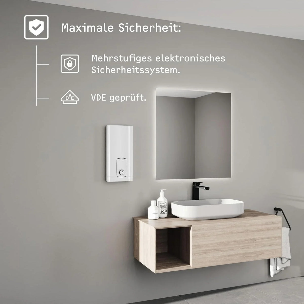 STIEBEL ELTRON Neueste Generation Elektronischer Durchlauferhitzer DHB 27 ST Trend. besonders energiesparend dank 3i-Technologie. gradgenaue