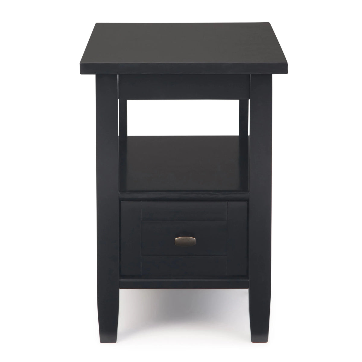 14 Wide Solid Wood Narrow Side Table. Rectangle Transitional Style Accent Table