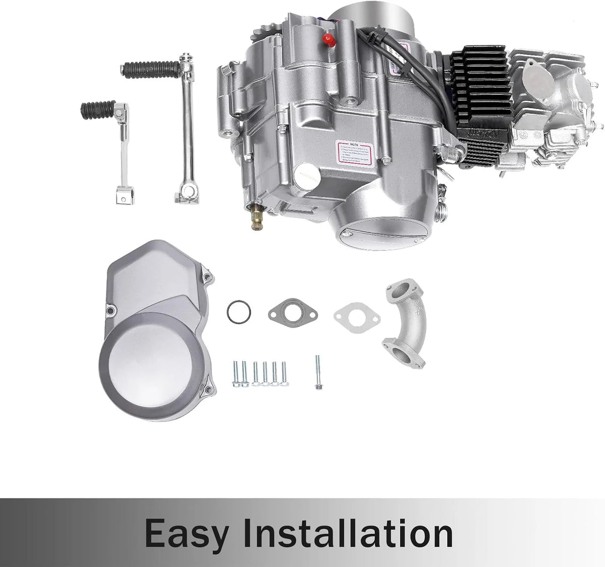 150CC 4 Stroke Engine Motor. Gy6 Single Cylinder Complete Engine Kit for 110cc-150cc Atvs and Go Karts and 11 Long Box Engine Size Scooters High-Flow Oil Pump CVT Carburetor Top Mount