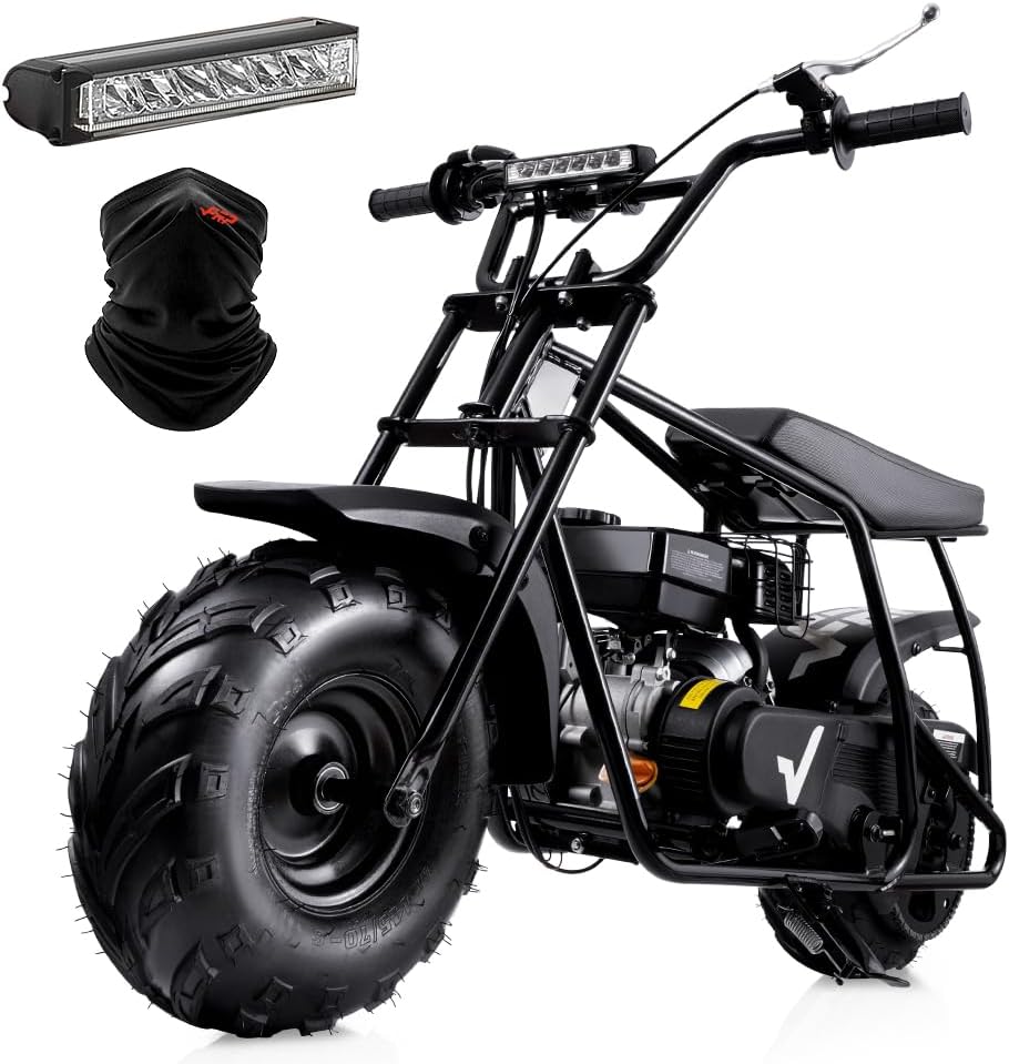 Mini Dirt Bike GMB100. 99 CC Gas Powered Mini Bike 4 Stroke 3HP. Off Road Mini Bikes for Kids and Adult. Trail Bike Up to 24 Mph. Weight Support Up to 185 LBS (Black)