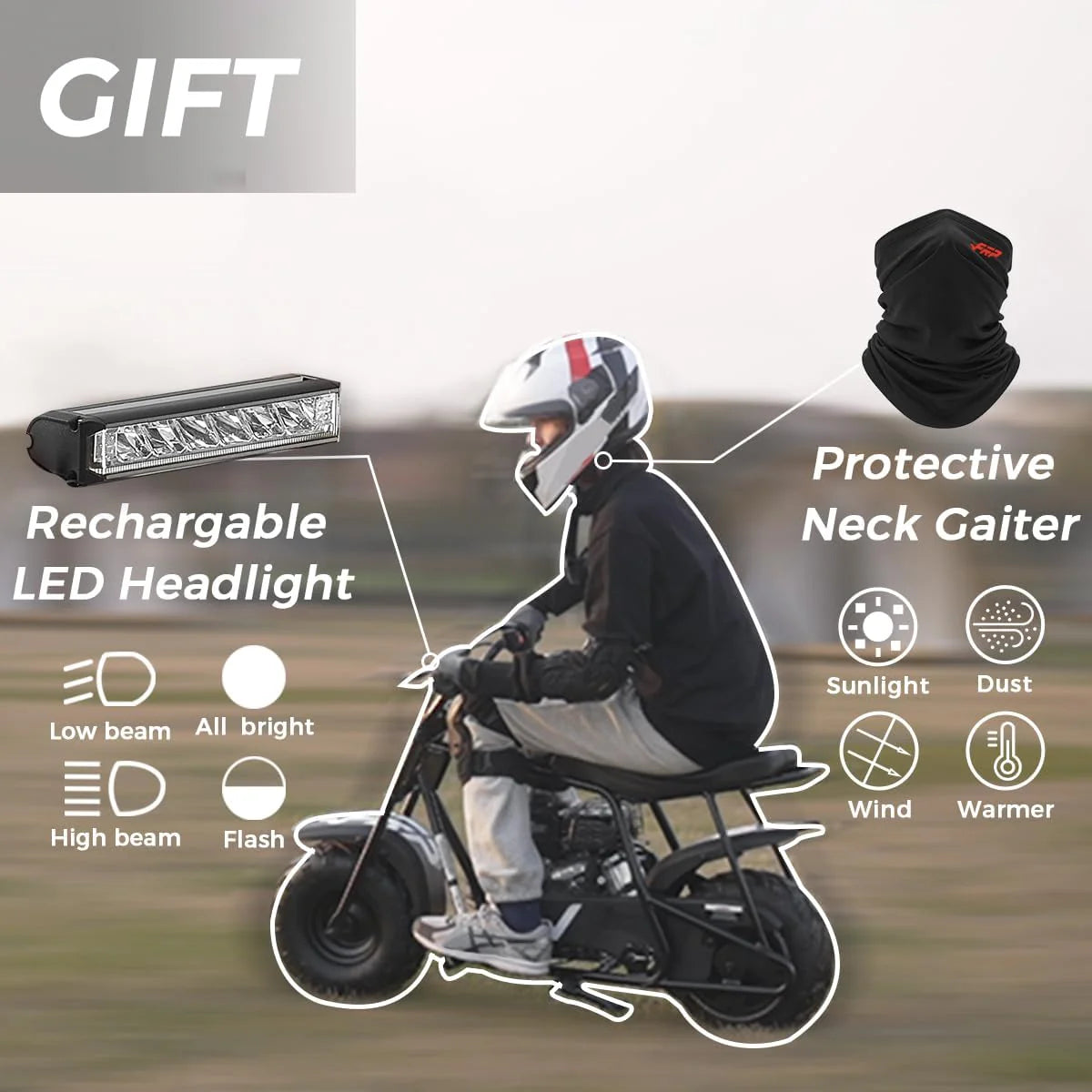 Mini Dirt Bike GMB100. 99 CC Gas Powered Mini Bike 4 Stroke 3HP. Off Road Mini Bikes for Kids and Adult. Trail Bike Up to 24 Mph. Weight Support Up to 185 LBS (Black)