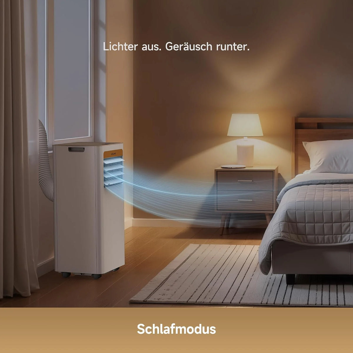 DREAME P-Wind10 7000 BTU Tragbare Klimaanlage. 3-in-1: Kühler & Entfeuchter & Ventilator. 3D Airflow. App- & Fernsteuerung. Schlafmodus.