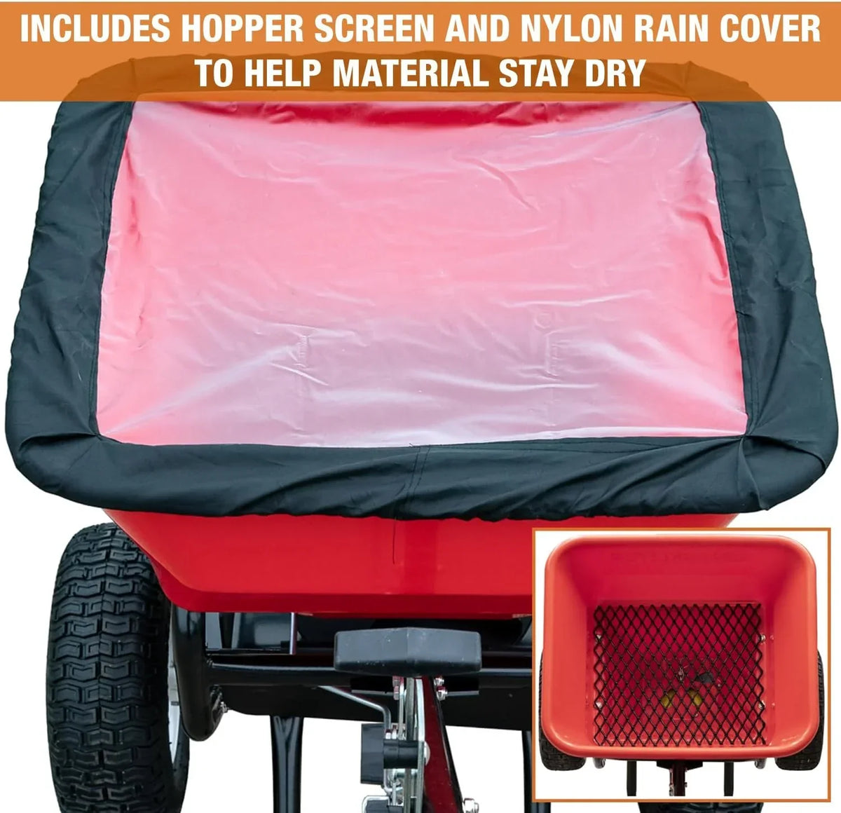 100-Lb. Walk-Behind Push Spreader for Grass Seed. Salt. De-Icer and Fertilizer