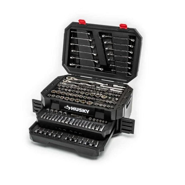 244-Piece Mechanics Tool Set with Tool Chest. 72-Tooth Ratchets. 1/4. 3/8 and 1/2-Inch Drive