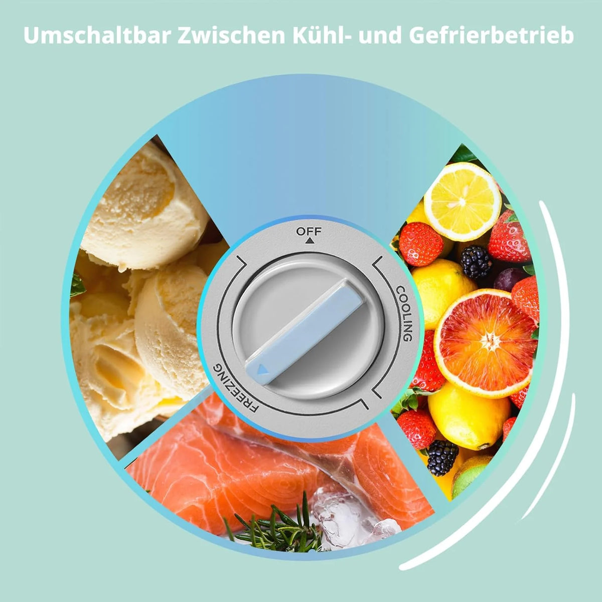 Comfee 198L Gefriertruhe. leise 37 dB. 4-Sterne-Gefrieren. Kühl-/Gefrier-Konvertierung (1–10°C / -24––12°C). 24‐h‐Schnellgefrierung 9kg.