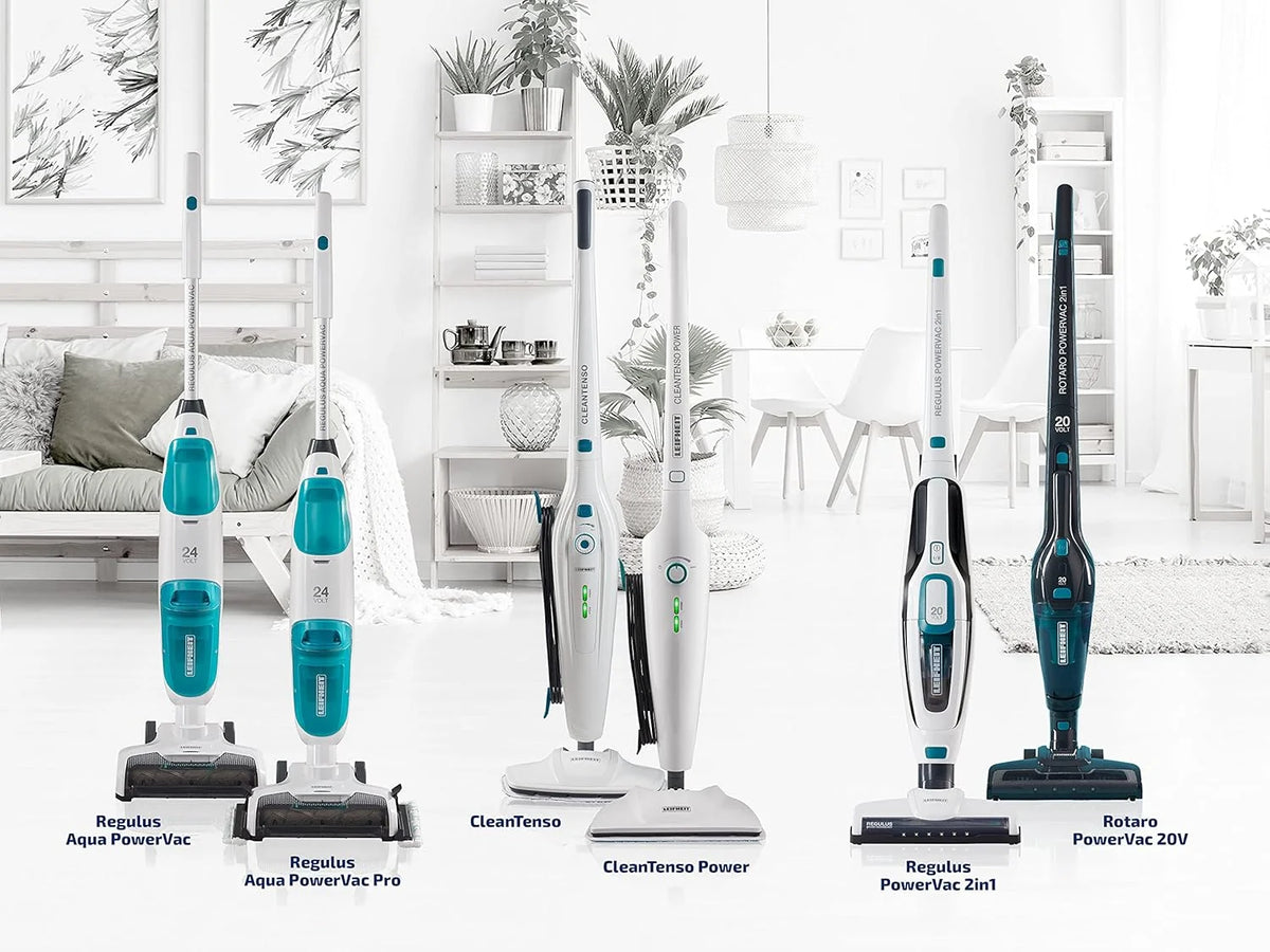 Leifheit Set Akku Saugwischer Regulus Aqua PowerVac inkl. Zubehör. saugen und wischen. Leichter Nasssauger mit leistungsstarken 24V. kabelloser