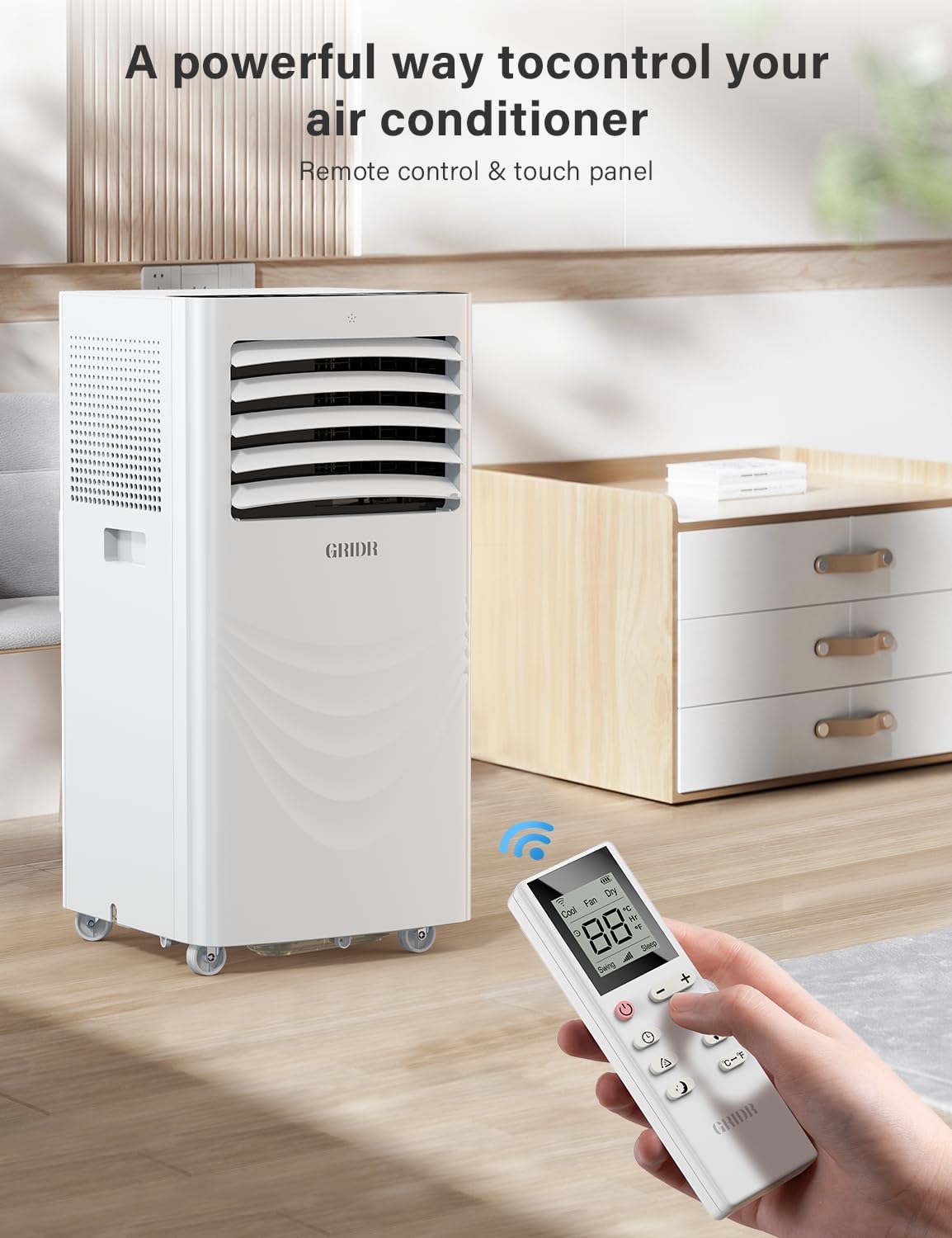 12000 BTU Portable Air Conditioners. AC Unit for Bedroom with 4 Modes Cooling/Dehumidifier/Fan & Sleep. Up to 400 Sq.Ft. 45db Quiet. 24H Timer & Remote. Standing Air Conditioner for Rooms Office Home