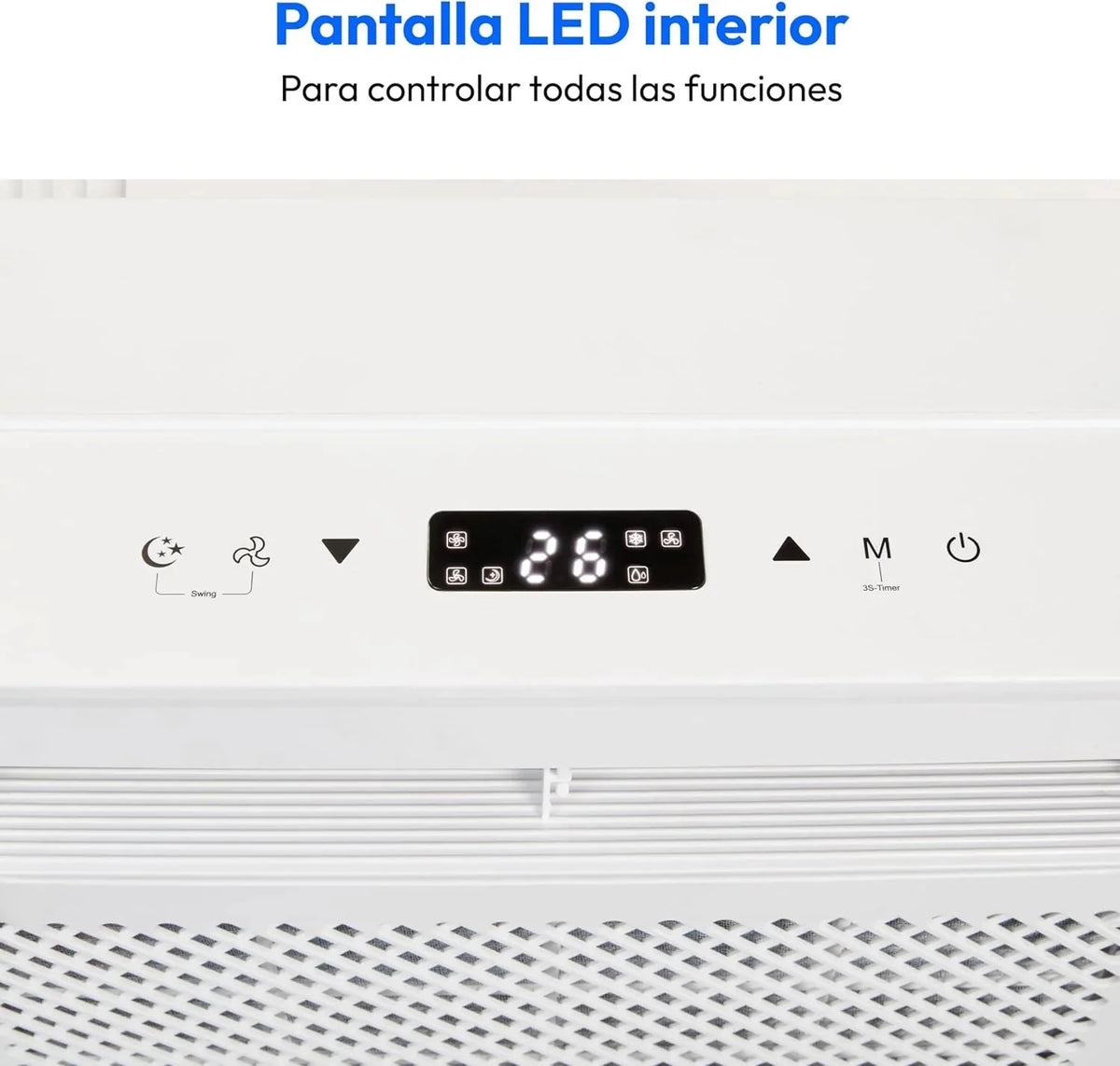 MEDION Smart Split Aire Acondicionado Caravana P502 (5000 BTU. 3 en 1. Refrigeración. Deshumidificación. Ventilador. hasta 12 m². ideal para caravanas